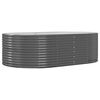 vidaXL Canteiro elevado de jardim 212x140x68 cm, antracite, a&ccedil;o galvanizado