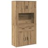 vidaXL Highboard carvalho artisiano 80 x 33 x 150 cm