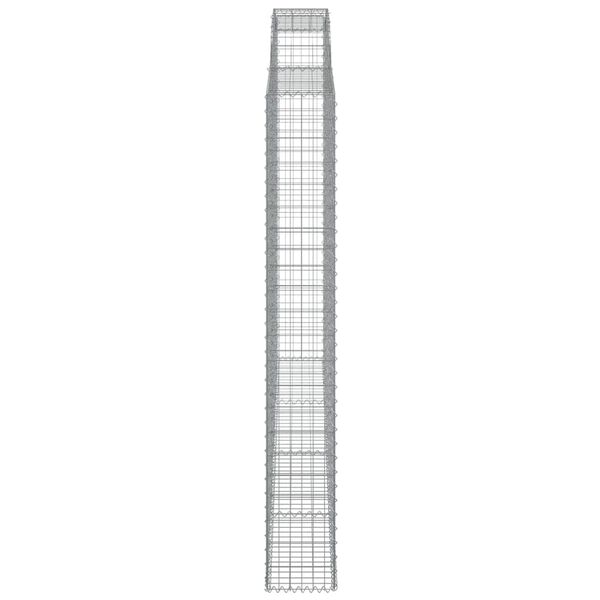 vidaXL Cesto gabi&atilde;o arqueado 300x30x220/240 cm ferro galvanizado