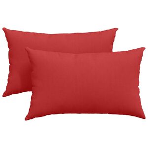 vidaXL Travesseiros de Sof&aacute; 2 pcs Vermelho 50 x 30 cm tecido