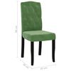 vidaXL Cadeiras de jantar 4 pcs veludo verde-escuro