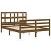 vidaXL Estrutura cama cabeceira 140x190 cm madeira maci&ccedil;a castanho-mel