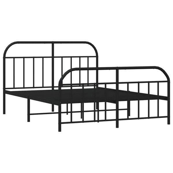 vidaXL Estrutura de cama sem colchão com pés 180x200 cm preto