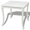 vidaXL Mesa de jantar, 80x80x76 cm, branco brilhante