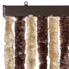 vidaXL Cortina anti-insetos 90x200 cm chenille bege e castanho-claro