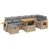 vidaXL 8 pcs conjunto de sof&aacute;s p/ jardim com almofad&otilde;es vime PE bege