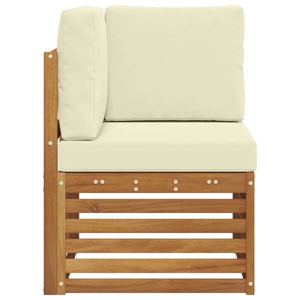 vidaXL Sof&aacute; de Canto Outdoor Madeira S&oacute;lida de Ac&aacute;cia Natural