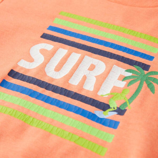 T-shirt para crian&ccedil;a laranja-n&eacute;on 140