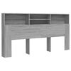 vidaXL Arm&aacute;rio de cabeceira 200x19x103,5 cm sonoma cinzento