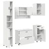 vidaXL Conjunto de M&oacute;veis para Banheiro com gaveta 5 pcs Branco