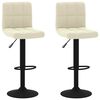 vidaXL Bancos de bar 2 pcs veludo creme