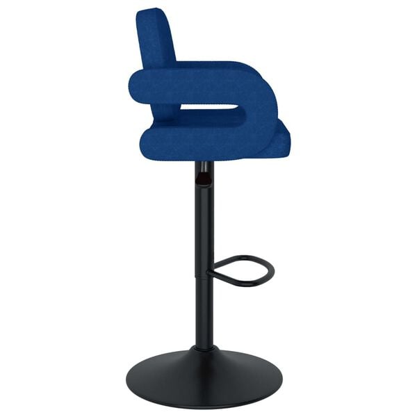 vidaXL Bancos de bar 2 pcs tecido azul