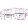vidaXL 7 pcs conjunto lounge de jardim madeira de douglas maci&ccedil;a
