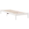 vidaXL Cama extra longa sem colch&atilde;o 80x210 cm pinho maci&ccedil;o branco