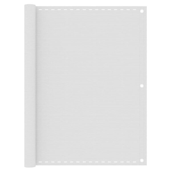 vidaXL Tela de varanda 120x500 cm PEAD branco