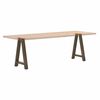 vidaXL P&eacute;s de mesa de jantar em formato A, 2 pe&ccedil;as, 60x (72-73) cm, a&ccedil;o