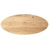 vidaXL Tampo de mesa 140x60x2 cm madeira de carvalho maci&ccedil;a oval