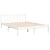 vidaXL Cama sem colch&atilde;o 140x200 cm madeira de pinho maci&ccedil;a branco