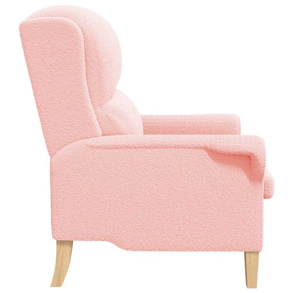 vidaXL poltrona Rosa 76 x 94 x 102 cm Tecido Soft Sherpa