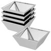 vidaXL Vaso de Jardim 5 unid. Prateado 40 x 40 x 15 cm A&ccedil;o Galvanizado