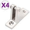 vidaXL Dobradi&ccedil;as de conv&eacute;s p/ toldo bimini 4 pcs a&ccedil;o inoxid&aacute;vel