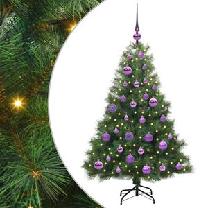 vidaXL &Aacute;rvore de Natal Artificial com 150 LEDs Verde 120 cm PE e PVC