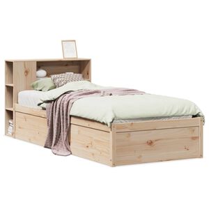vidaXL Cama sem colch&atilde;o 75x190 cm madeira de pinho maci&ccedil;a