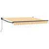 vidaXL Toldo Retr&aacute;til Manual Amarelo e branco 2,5 x 2 m