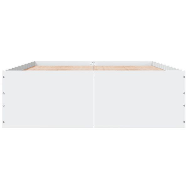 vidaXL Estrutura de cama 140x190 cm derivados de madeira branco
