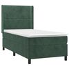 vidaXL Cama com molas/colch&atilde;o 80x200 cm veludo verde-escuro