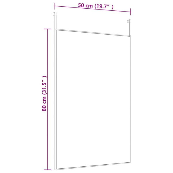 vidaXL Espelho para porta 50x80 cm vidro e alum&iacute;nio dourado