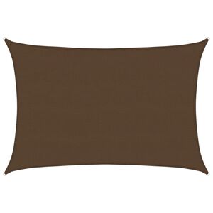 vidaXL Para-sol estilo vela 160 g/m&sup2; 5x6 m PEAD castanho