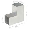 vidaXL Bases para poste em forma de L 4 pcs 91x91 mm metal galvanizado