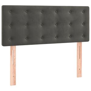 vidaXL Cabeceira de cama veludo 100x5x78/88 cm cinzento-escuro