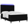vidaXL Cama Box com colch&atilde;o com led Preto 160 x 200 cm tecido