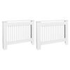 vidaxl Coberturas de radiador 2 pcs derivados madeira 112 cm branco