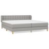 vidaXL Cama com molas/colch&atilde;o 200x200 cm tecido cinza-claro