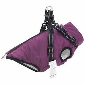 vidaXL Casaco para C&atilde;es Roxo L36 Velo e Poli&eacute;ster