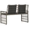 vidaXL Banco de exterior Liso Cinza e Cinza Escuro 116 x 55 x 82 cm