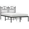 vidaXL Estrutura de cama com cabeceira 120x200 cm metal preto