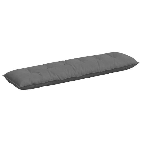 vidaXL Travesseiro para Costas Cinza Escuro 180 x 50 cm