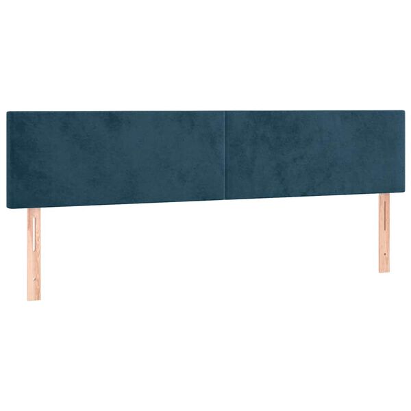 vidaXL Cabeceiras azul-escuro 160x5x78/88 cm veludo