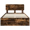 vidaXL Estrutura da Cama com cabeceira Carvalho Fumado 135 x 190 cm