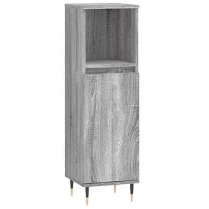 vidaXL Arm&aacute;rio WC 30x30x100 cm derivados de madeira sonoma cinzento