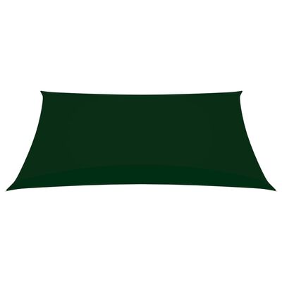 vidaXL Para-sol estilo vela tecido oxford retangular 6x7m verde-escuro