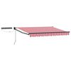 vidaXL Toldo Retr&aacute;til El&eacute;trico Vermelho, Branco, Antracite 3 x 2,5 m