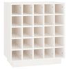 vidaXL Garrafeira 55,5x34x61 cm madeira de pinho maci&ccedil;a branco