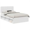 vidaXL Estrutura da Cama com cabeceira Branco 135 x 190 cm