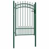 vidaXL Port&atilde;o de cerca EMMEN com pontas de a&ccedil;o 104x117 cm verde