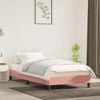 vidaXL Estrutura de cama 90x200 cm veludo rosa